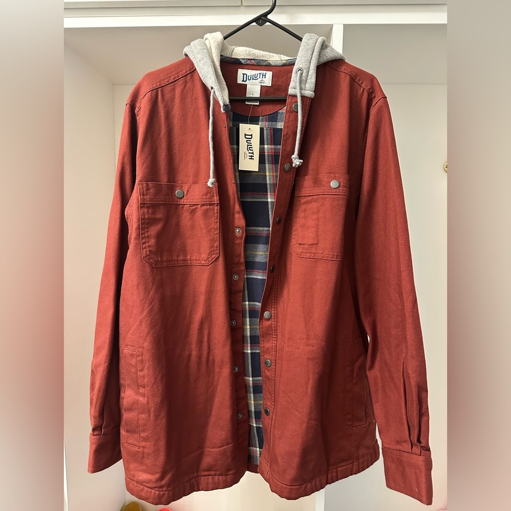NWT Duluth Men's Fire Hose Standard Fit Hooded Jacket